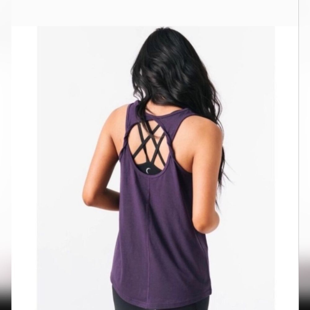 Zyia Active Twist Tank Workout Blackberry XS